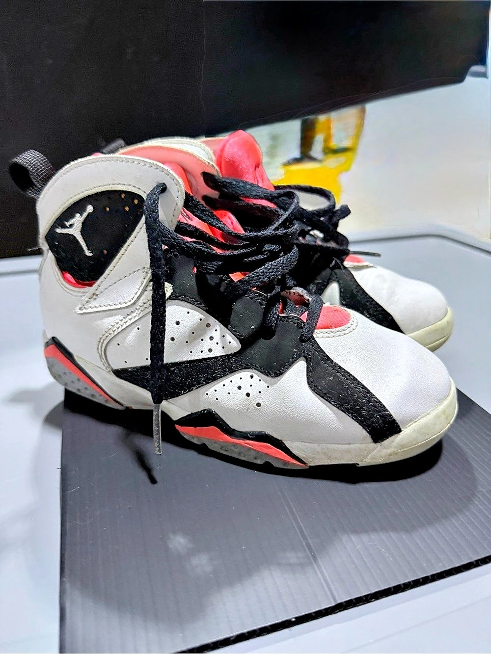 Jordan 7 Retro Sneakers White & Black US 13C